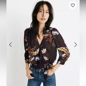 Madewell Wrap Top in Blooming Oasis sz XXS